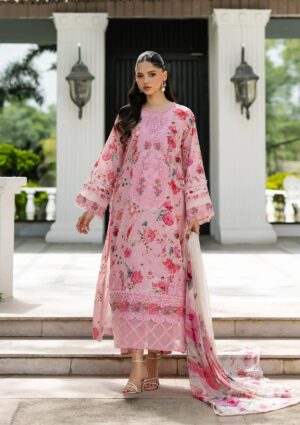 Alternative view of Signature Embroidered Lawn with Chiffon Collection ESG-4B MIRA