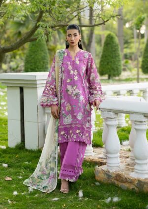 Alternative view of Signature Embroidered Lawn with Chiffon Collection ESG-7B KIARA