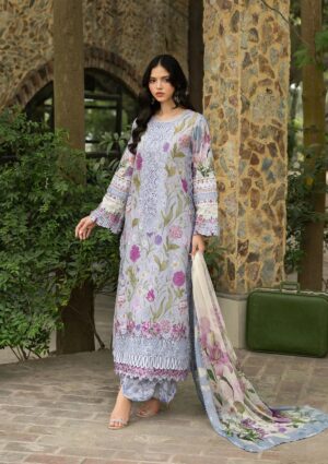 Alternative view of Signature Embroidered Lawn with Chiffon ESG-5A ARIANA