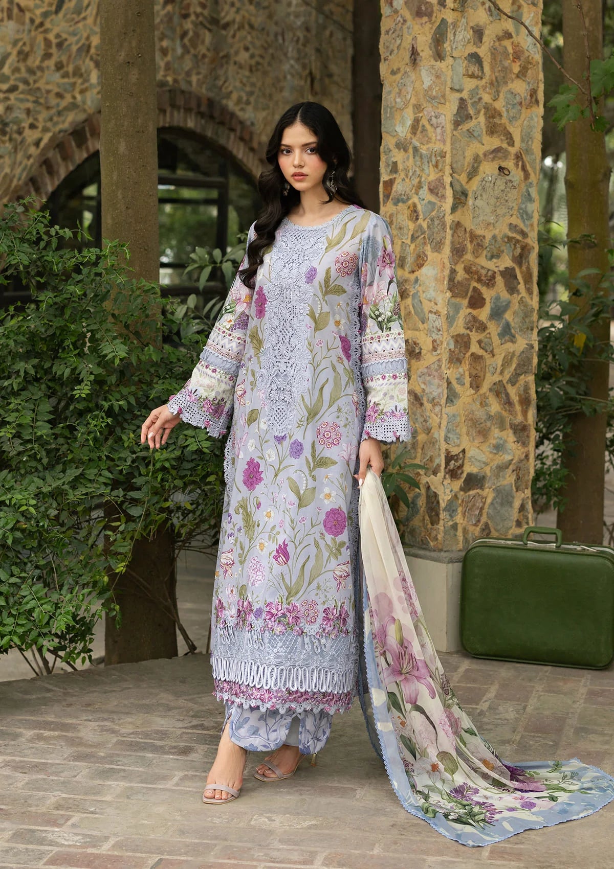 Signature Embroidered Lawn with Chiffon ESG-5A ARIANA - Image 2
