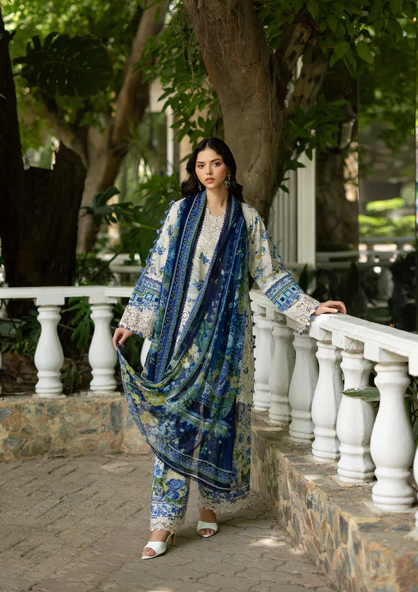 Signature Embroidered Lawn with Chiffon ESG-8B CELINE