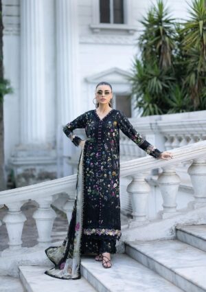 Alternative view of Signature Embroidered Lawn with Chiffon Collection ESG-2B SASHA