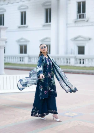 Alternative view of Signature Embroidered Lawn with Chiffon ESG-3A MARIEL