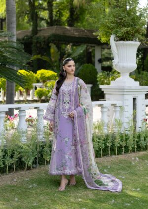 Signature Embroidered Lawn with Chiffon Collection ESG-1B BIANCA
