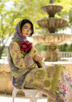 Signature Embroidered Lawn with Chiffon Collection ESG-8A OLIVIA