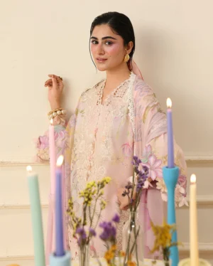Alternative view of Mushq Soleil Prints lawn 2026 | Berry Creme