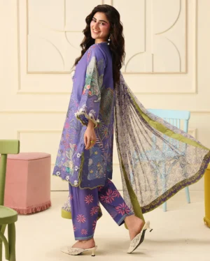 Alternative view of Mushq Soleil Prints lawn 2026 | Camellia Kiss