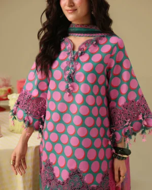 Alternative view of Mushq Soleil Prints lawn 2026 | Petal Sonata