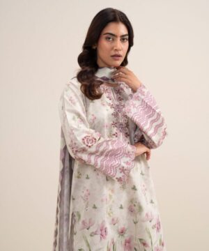 Sapphire Women’s Unstitched Zari Lawn Embroidered – V635