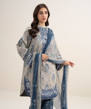 Sapphire Women’s Unstitched Lawn Embroidered Beige  – V638