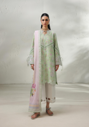 Qalamkar  QPrints Embroidered Lawn -01A Talya