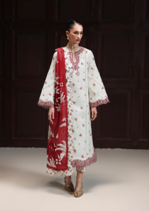 Alternative view of Qalamkar  QPrints Embroidered Lawn -02B Hania