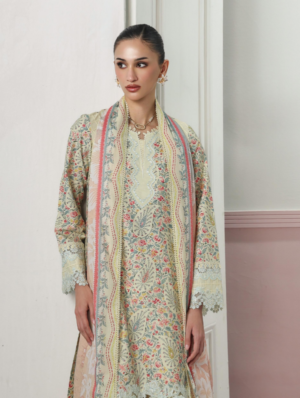 Alternative view of Qalamkar  QPrints Embroidered Lawn -04B Zayra