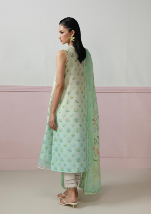 Alternative view of Qalamkar QPrints Embroidered Lawn -07B Della