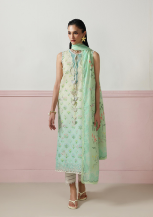 Qalamkar QPrints Embroidered Lawn -07B Della