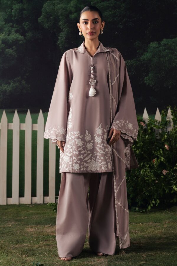 Cross Stitch MAUVE WHISPER- EMBROIDERED SUIT