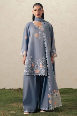 Cross Stitch SAFRON SKY-3PC EMBROIDERED SUIT