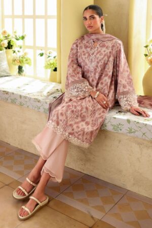Alternative view of Cross Stitch SUBTLE ROSE-3PC PRINTED LAWN SUIT