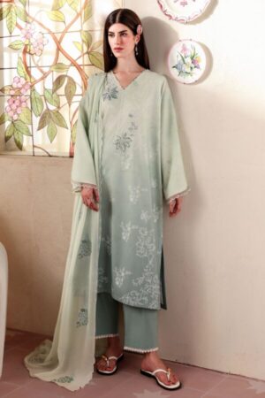 Cross Stitch CLOUD GREEN-3PC PRINTED LAWN SUIT