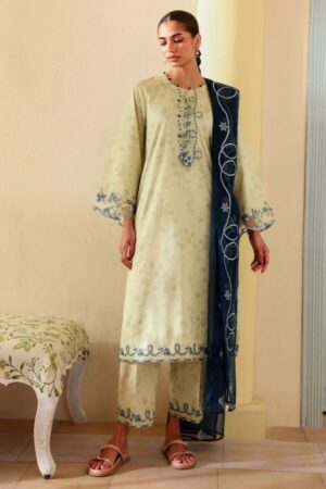 Cross Stitch ETHNIC FLUER-3PC PRINTED LAWN SUIT