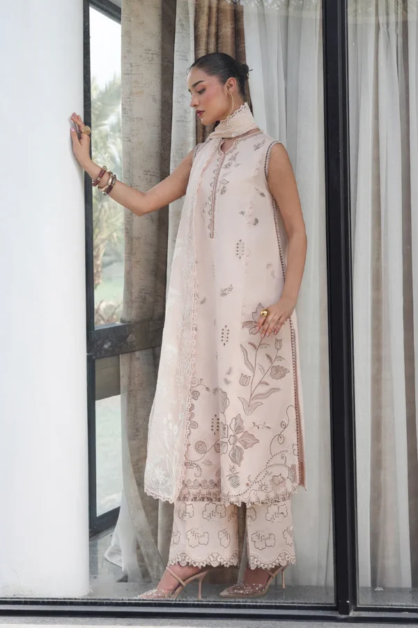 Qalamkar Qline Lawn Vol 2 | 2026 | QKL-10 MILA - Image 3