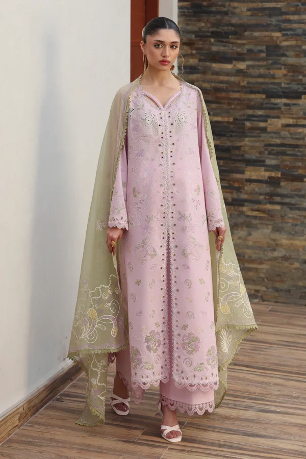 Qalamkar Qline Lawn Vol 2 | 2026 | QKL-12 ZAYLA - Image 3