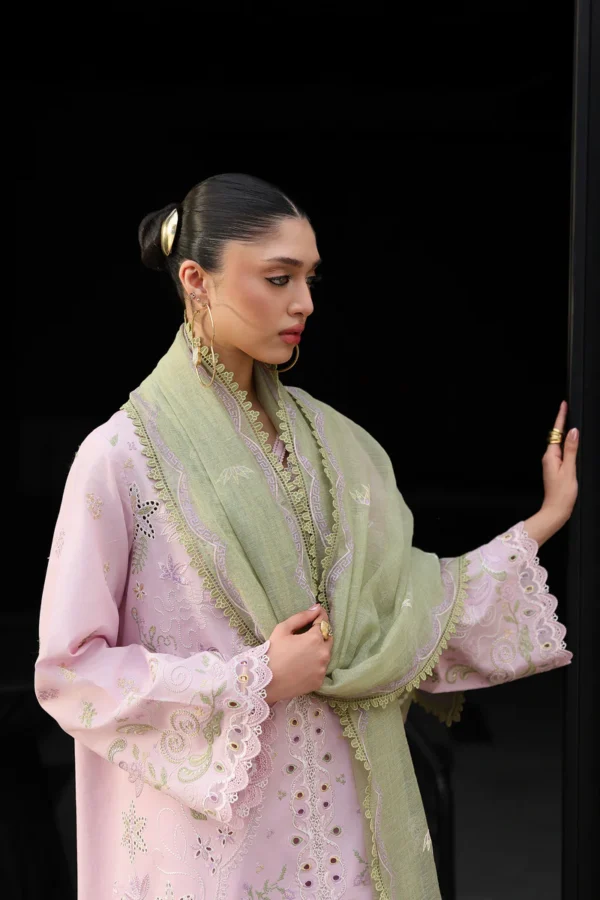 Qalamkar Qline Lawn Vol 2 | 2026 | QKL-12 ZAYLA - Image 4