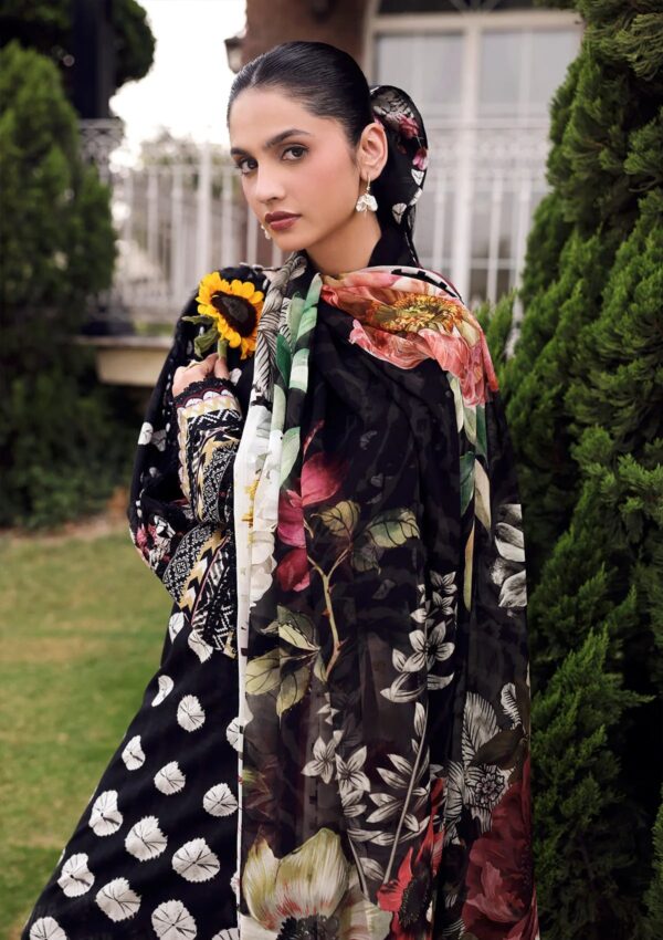 Belladore by Elaf Premium Unstitched Printed Lawn 3 Piece Suit EPA-1B QUEEN - Image 2