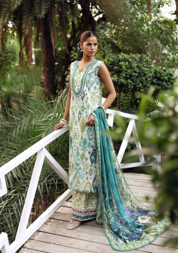 Belladore by Elaf Premium Unstitched Printed Lawn 3 Piece Suit EPA-2B JUNE - Image 3