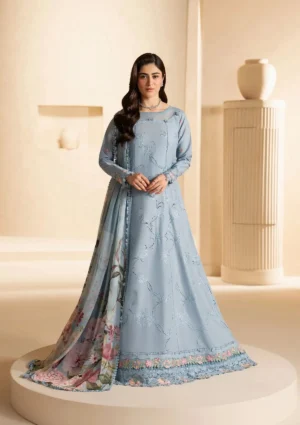 Elaf Ecraft Chikankari Chiffon Duppta 2026 | EHC-5B PACIFIC