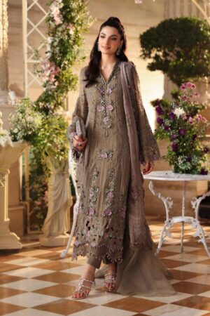 Maria B Chiffon Collection | Chiffons 2026 | MPC-26-102-Muted Mocha Brown