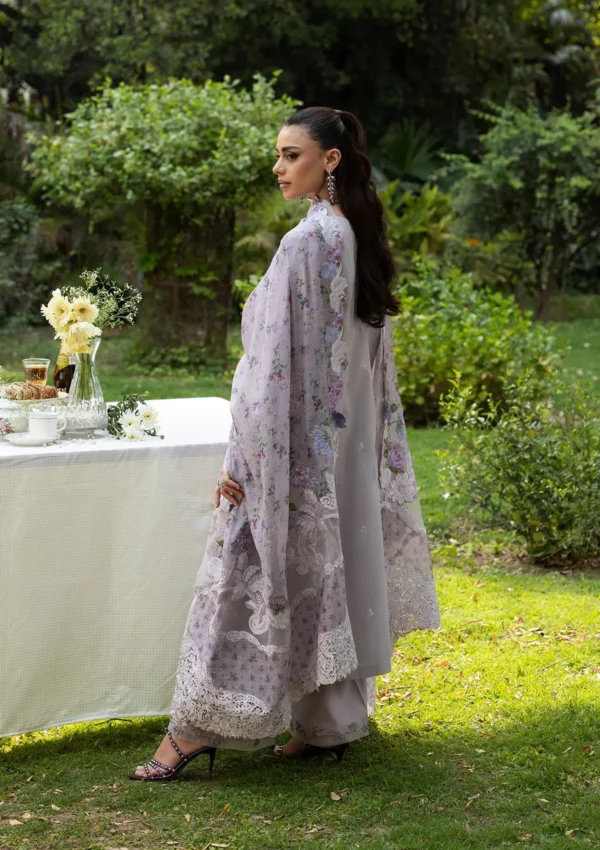 Elaf Luxury Lawn Vol 2 | 2026 || ELQ-4B PURE PLUM - Image 2