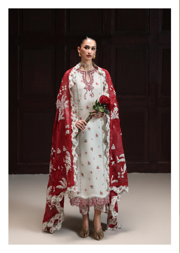 Qalamkar QPrints Embroidered Lawn -2B Hania - Image 2