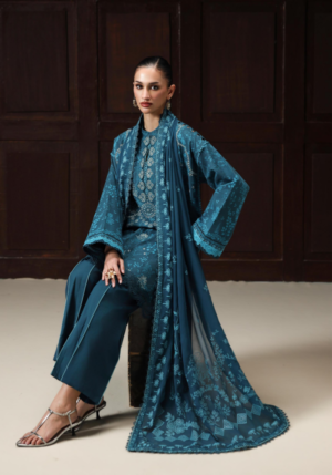 Alternative view of Qalamkar QPrints Embroidered Lawn -6A Alyra