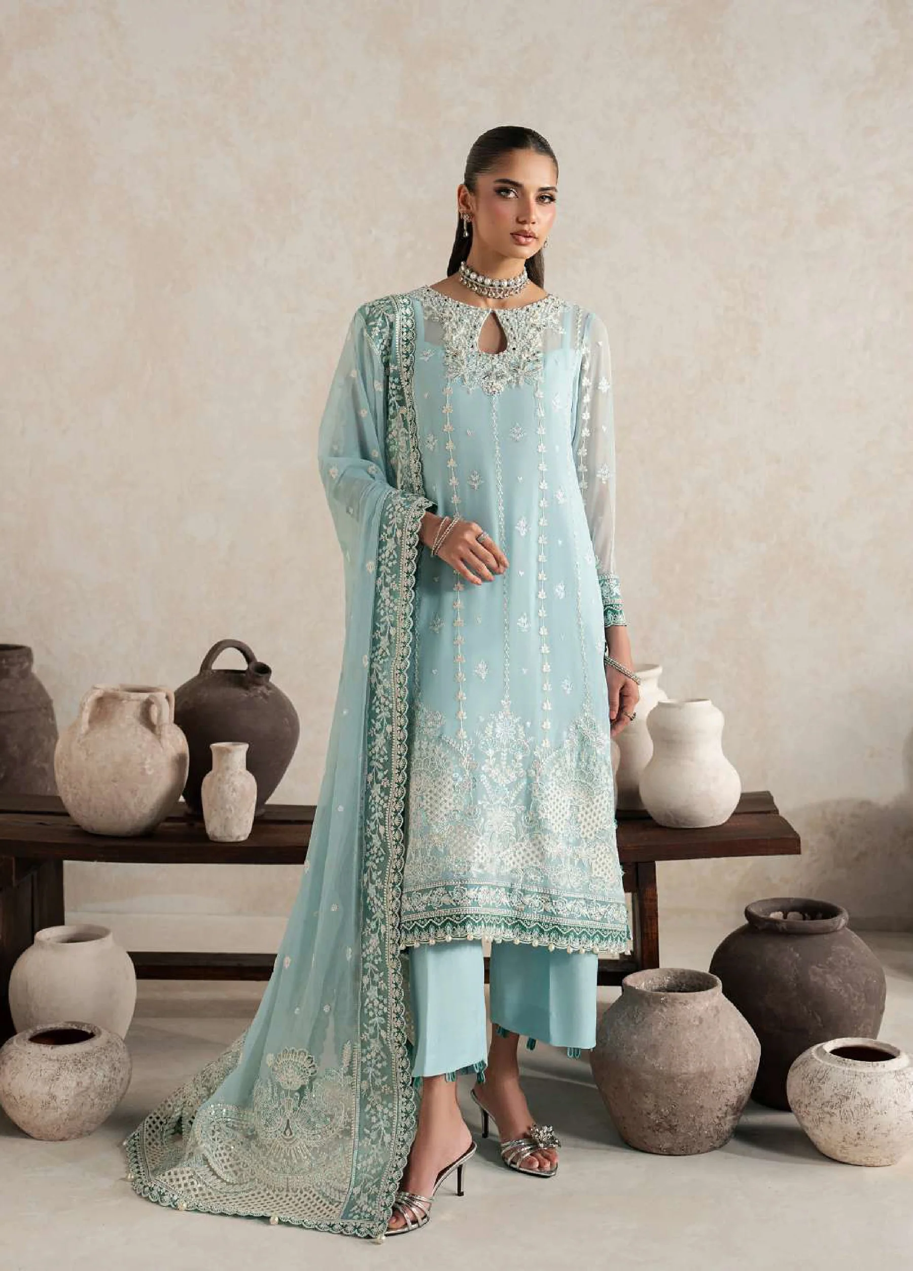 Gulaal Unstitched Embroidered Chiffon 3 Piece Suit GL26ULW Eileen D-58