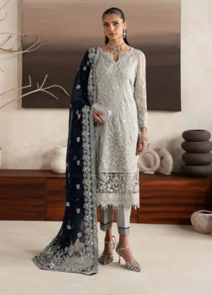 Gulaal Unstitched Embroidered Chiffon 3 Piece Suit GL26ULW Gianna D-52