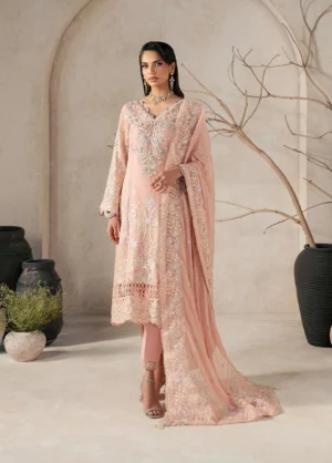 Alternative view of Gulaal Unstitched Embroidered Chiffon 3 Piece Suit GL26ULW Julian D-53