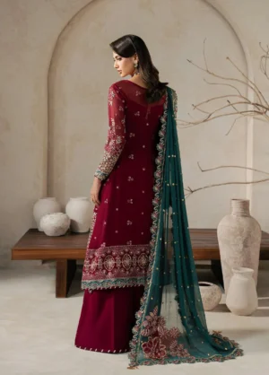 Alternative view of Gulaal Unstitched Embroidered Chiffon 3 Piece Suit GL26ULW Jinaan D-55