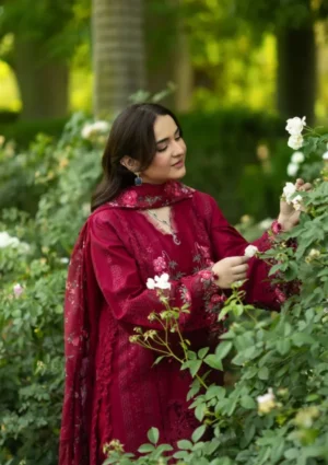 Alternative view of Elaf Luxury Lawn Vol 2 | 2026 || ELQ-4A FALLING PETALS