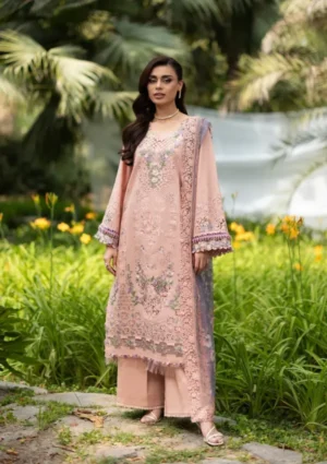 Alternative view of Elaf Luxury Lawn Vol 2 | 2026 || ELQ-6A BLUSHING ROSE