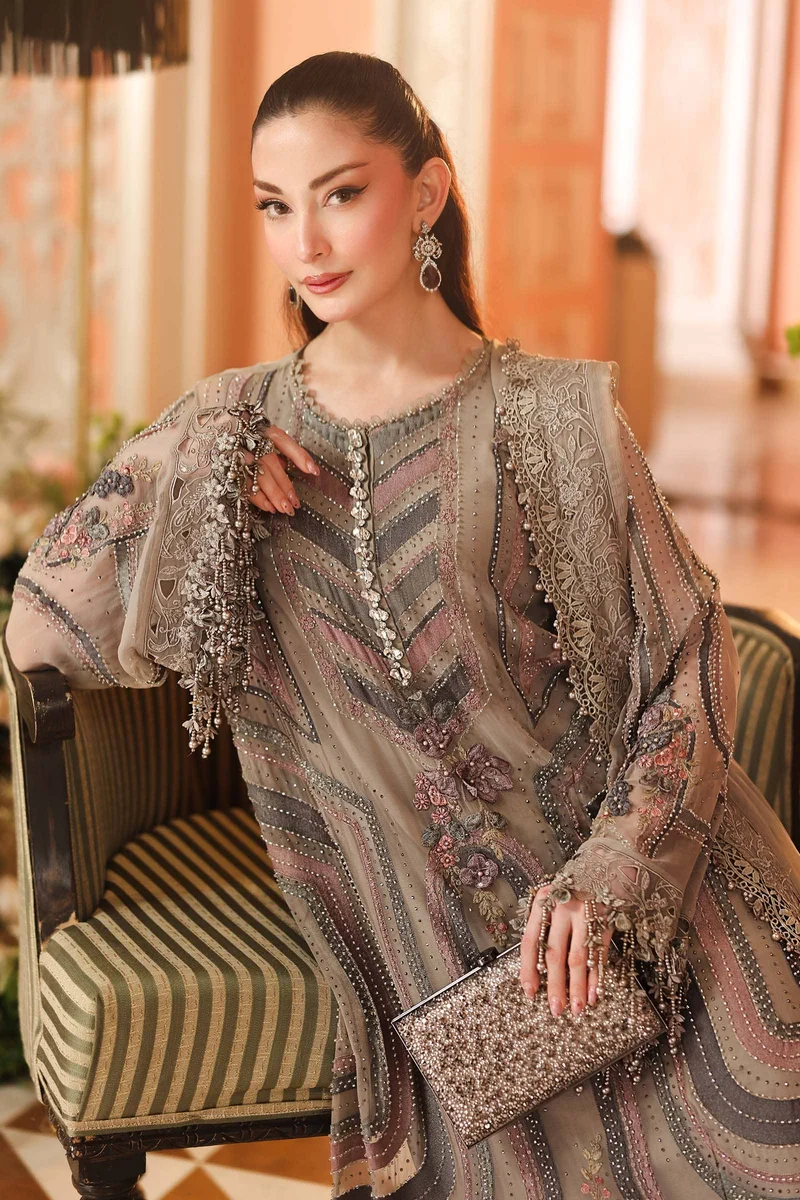 Maria B Chiffon/ Royal Tea Affair/01/Mouse Grey - Image 4