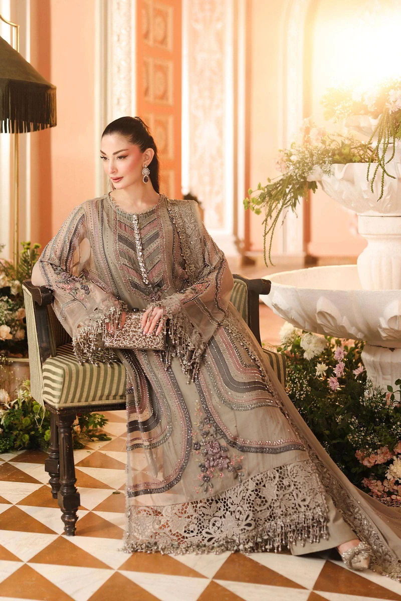 Maria B Chiffon/ Royal Tea Affair/01/Mouse Grey - Image 5