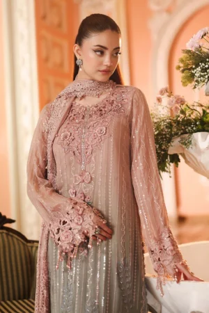 Alternative view of Maria B Chiffon/ Royal Tea Affair/Pink & Blossom