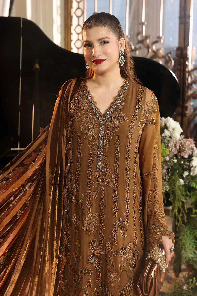 Maria B Chiffon/ Royal Tea Affair/Mustard - Image 2