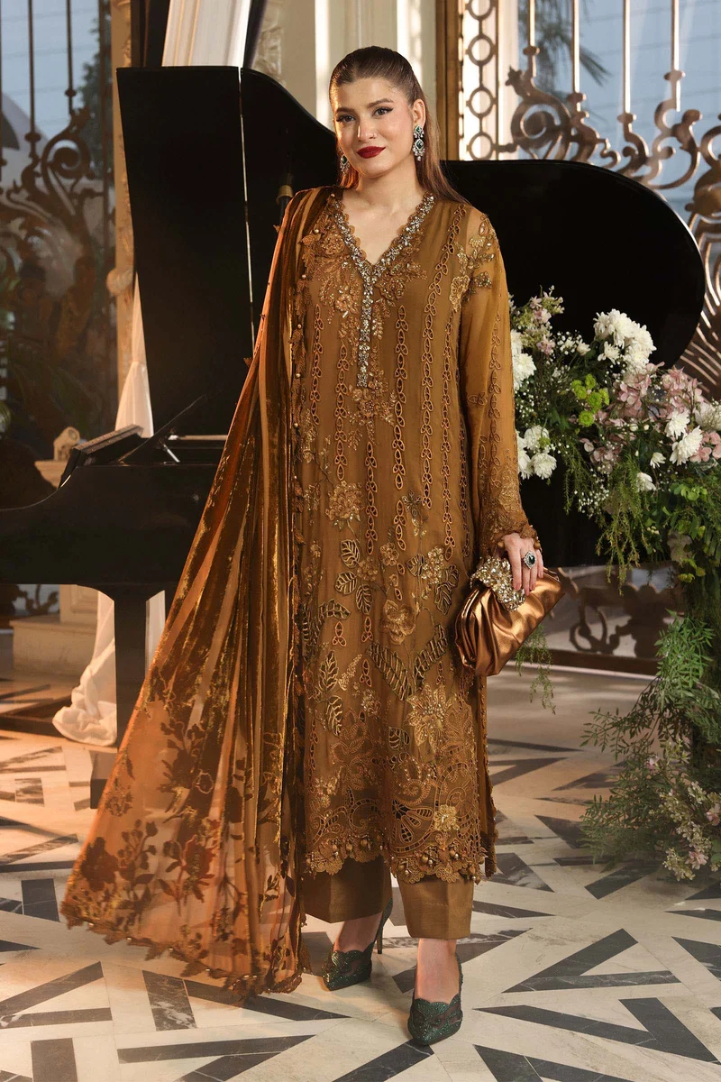 Maria B Chiffon/ Royal Tea Affair/Mustard - Image 3