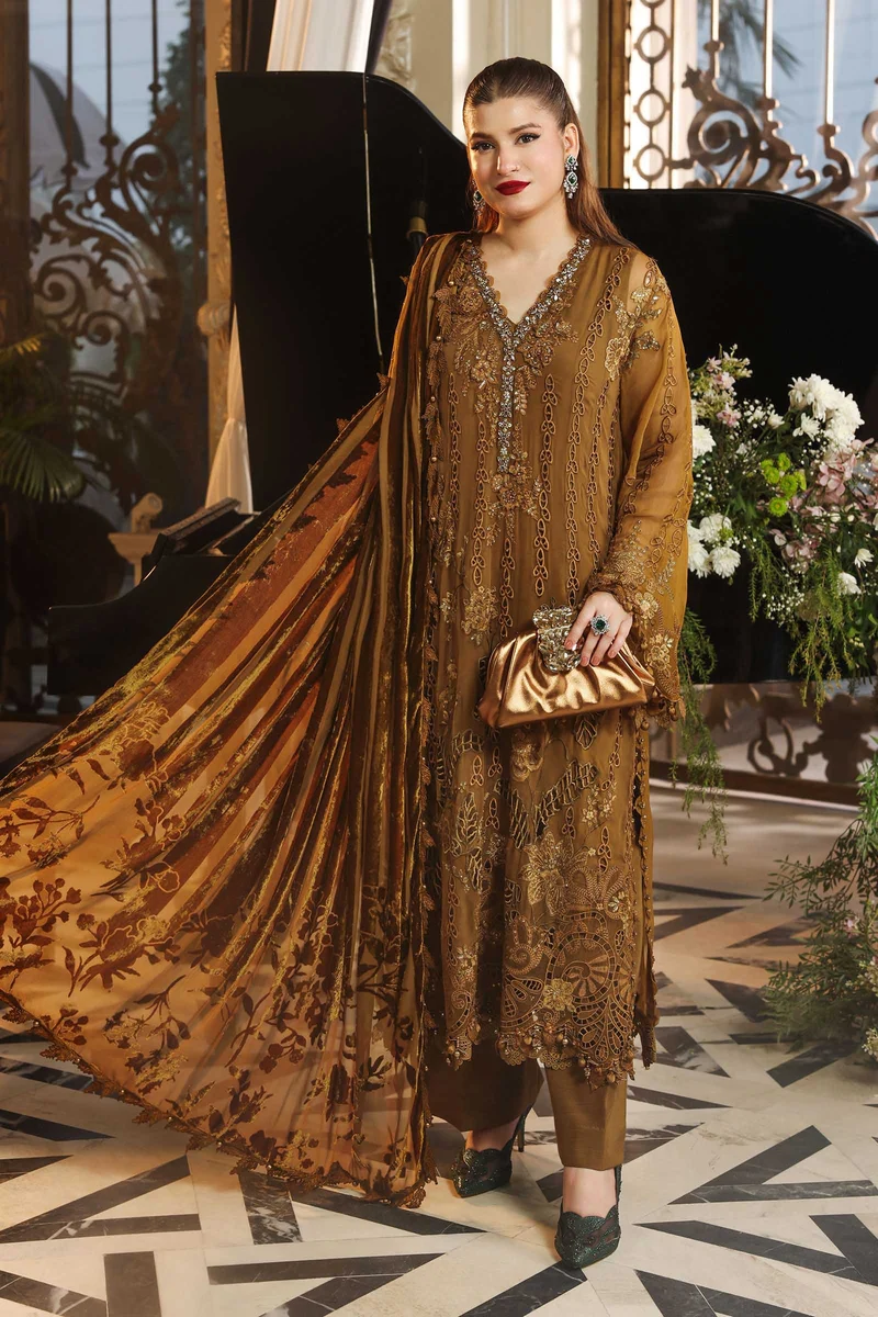 Maria B Chiffon/ Royal Tea Affair/Mustard - Image 4