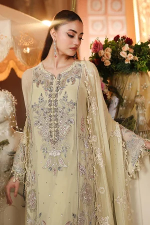 Alternative view of Maria B Chiffon/ Royal Tea Affair/Pastel Sunshine/Lime Yellow