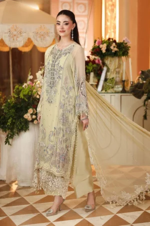 Maria B Chiffon/ Royal Tea Affair/Pastel Sunshine/Lime Yellow