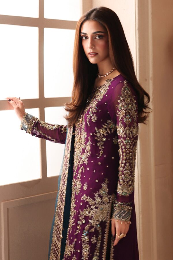 Charizma 3-PC Unstitched Embroidered Luxury Chiffon DJW6-01 - Image 2