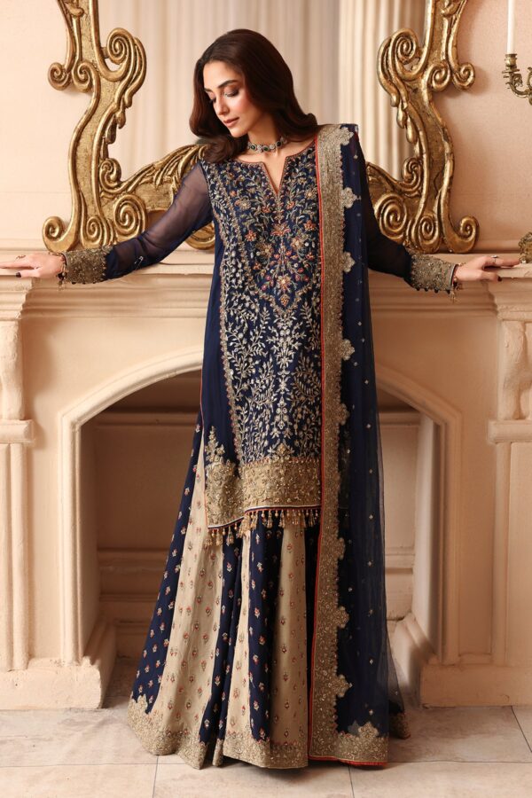 Charizma 3-PC Unstitched Embroidered Luxury Chiffon DJW6-02 - Image 2